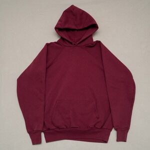 Vintage 80s Bricks Athletic Raglan Gusset Maroon Hoodie XL Made in USA